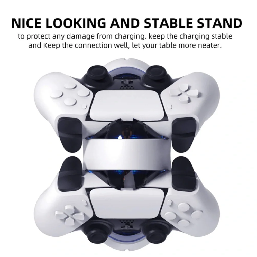 Childly&Choicely Upgraded PS5 Controller Charger, Dual Charging Station Dock